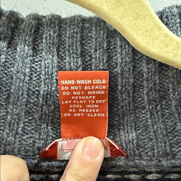 Sundance Zip Up Sweater in Gray and Brown Stripes - Picture 3 of 4